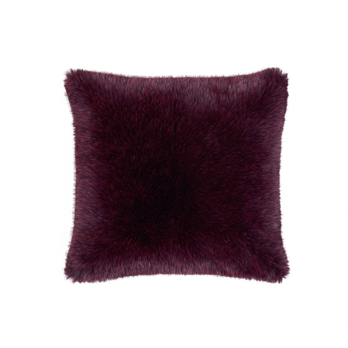 Laura Ashley Heaton Blackberry Purple Faux Fur Cream Cushion