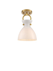 Horizon Pendant Brushed Brass With Opal Glass