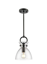 Horizon Pendant Matt Black With Clear Glass