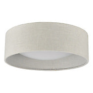 Laura Ashley Bacall 2lt Flush Silver Shade