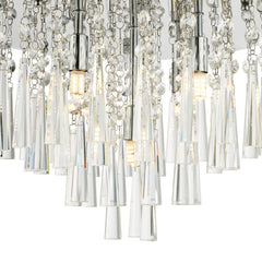 Iclyn 5 Light Flush Polished Chrome Crystal