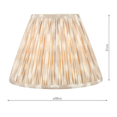 Ikat Taupe Cotton Empire Shade 30cm