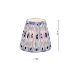 Ikat Blue Cotton Empire Shade 15cm
