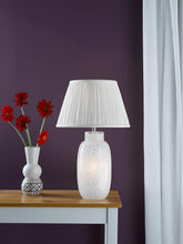 Ileana Table Lamp White Glass With Shade
