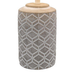 Ilona Ceramic Table Lamp Grey With Shade