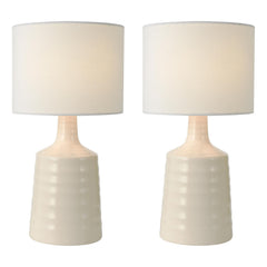 Inci Twin Pack Table Lamp Cream With Shade