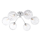 Izzy 6lt Semi Flush Polished Chrome With Clear Dimpled Glass