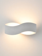 Infinity Matt White LED Wall Light