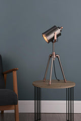 Jake Task Table Lamp Antique Silver And Copper