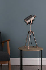 Jake Task Table Lamp Antique Silver And Copper