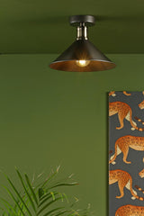 Jalen 1 Light Flush Graphite Antique Brass