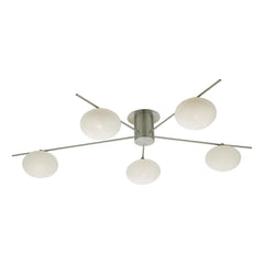 Jasper 5 Light Semi Flush Satin Nickel