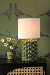 Jayden Table Lamp Green Reactive Glaze With Shade