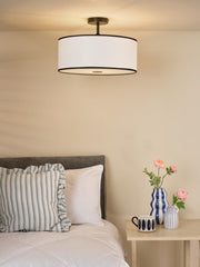 Jemima Easy Fit Pendant White and White Frosted Acrylic With Shade