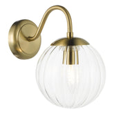 Jocelyn Wall Light Natural Brass and Glass
