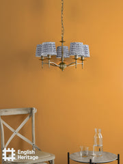 English Heritage St John Street Blue Cotton Empire Shade 14cm