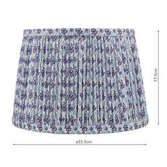 English Heritage St John Street Blue Cotton Empire Shade 25.5cm