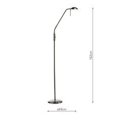 Journal Task Floor Light Satin Chrome (Multipack)