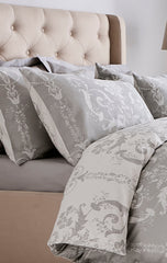 Laura Ashley Josette Dove Grey Duvet Cover and Pillowcase Set