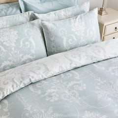 Laura Ashley Josette Duck Egg Duvet Cover and Pillowcase Set