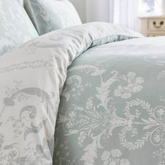 Laura Ashley Josette Duck Egg Duvet Cover and Pillowcase Set