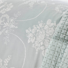 Laura Ashley Josette Duck Egg Duvet Cover and Pillowcase Set