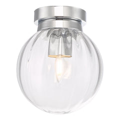 Kavi Flush Polished Chrome Glass IP44 dar lighting