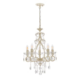 Laura Ashley Shamley 5Lt Chandelier Matt White