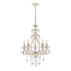 Laura Ashley Shamley 5Lt Chandelier Matt White