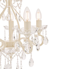 Laura Ashley Shamley 5Lt Chandelier Matt White