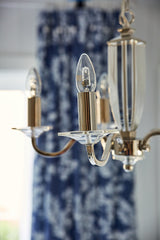 Laura Ashley Carson 5 Light Chandelier Antique Brass