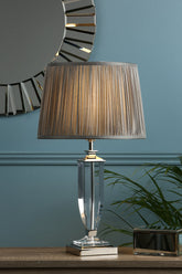 Laura Ashley Carson Crystal Table Lamp Medium Polished Nickel