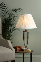 Laura Ashley Carson Crystal Table Lamp Large Antique Brass