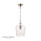 Laura Ashley Ockley Pendant Polished Chrome Clear Glass