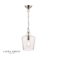 Laura Ashley Ockley Pendant Polished Chrome Clear Glass