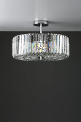 Laura Ashley Fernhurst 4 light Flush Polished Chrome and Crystal