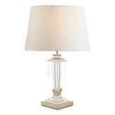 Laura Ashley Carson Crystal Table Lamp Small Polished Nickel