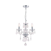 Laura Ashley Harriet 3Lt Chandelier Ribbed Glass and Polished Chrome