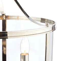 Laura Ashley Harrington 3 Light Lantern Polished Nickel
