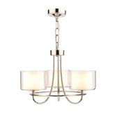 Laura Ashley Southwell 3 Light Pendant Polished Nickel