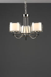 Laura Ashley Southwell 3 Light Pendant Polished Nickel