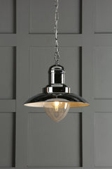 Laura Ashley Corbridge Polished Chrome 1 Light Fisherman Pendant
