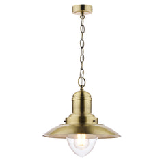 Laura Ashley Corbridge Antique Brass 1 Light Fisherman Ceiling Light