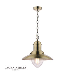 Laura Ashley Corbridge Antique Brass 1 Light Fisherman Ceiling Light