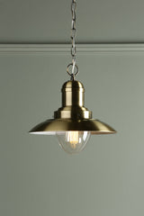 Laura Ashley Corbridge Antique Brass 1 Light Fisherman Ceiling Light