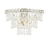 Laura Ashley Enid Wall Light Faceted Glass and Polished Nickel