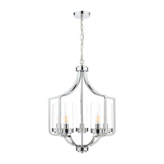 Laura Ashley Joseph Polished Chrome 5 Light Chandelier