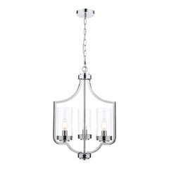 Laura Ashley Joseph Polished Chrome 3 Light Chandelier