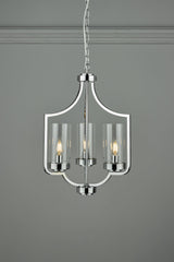 Laura Ashley Joseph Polished Chrome 3 Light Chandelier