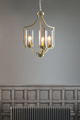 Laura Ashley Joseph Antique Brass 3 Light Chandelier